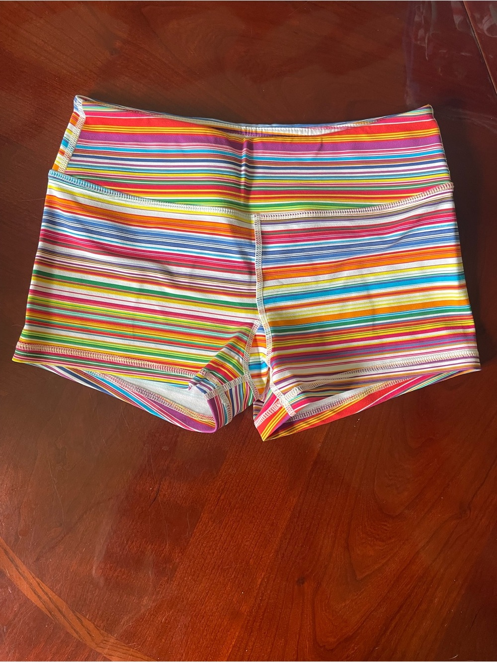 Savage Barbell Multicolor Striped Athletic Shorts